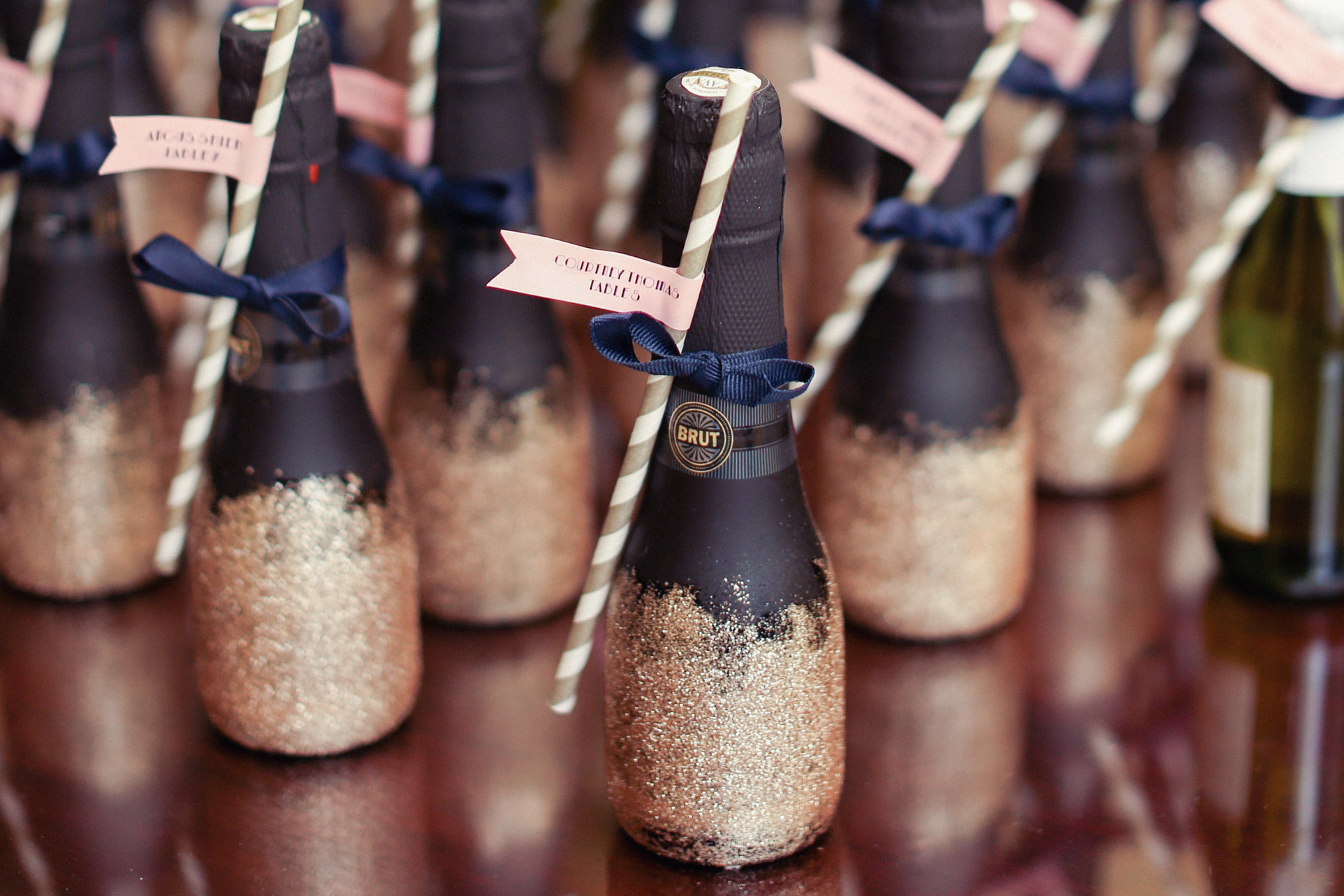 Wedding favors placed elegantly on a table top